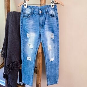 Fredd Marshall Blue Distressed Skinny Jeans (Youth 14)
